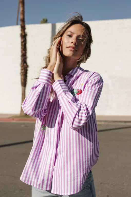 Tops & Shirts*Freeman T. Porter Chella Summer Patches lilac
