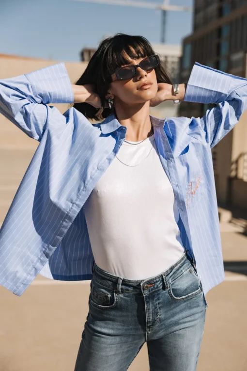 Tops & Shirts*Freeman T. Porter Chestine Boyfriend babyblue