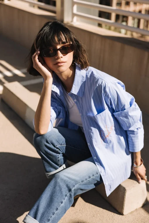 Tops & Shirts*Freeman T. Porter Chestine Boyfriend babyblue