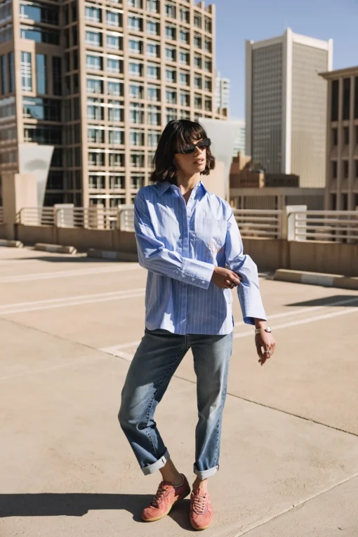 Tops & Shirts*Freeman T. Porter Chestine Boyfriend babyblue