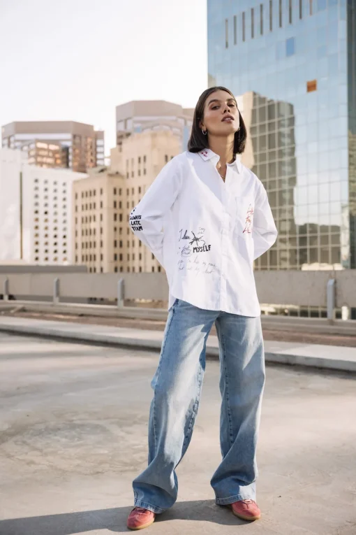 Tops & Shirts*Freeman T. Porter Chestine Boyfriend Graf snowwhite