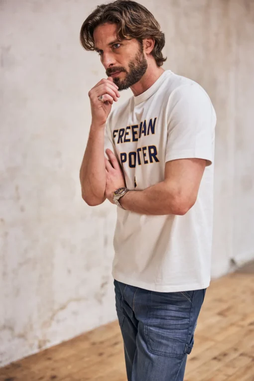T-Shirts & Polos*Freeman T. Porter Chuck Neon ecru