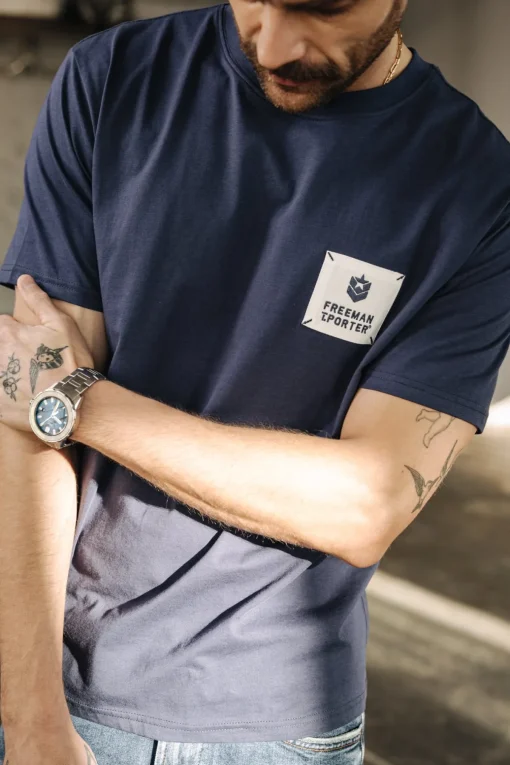 T-Shirts & Polos*Freeman T. Porter Chuck Patch navy