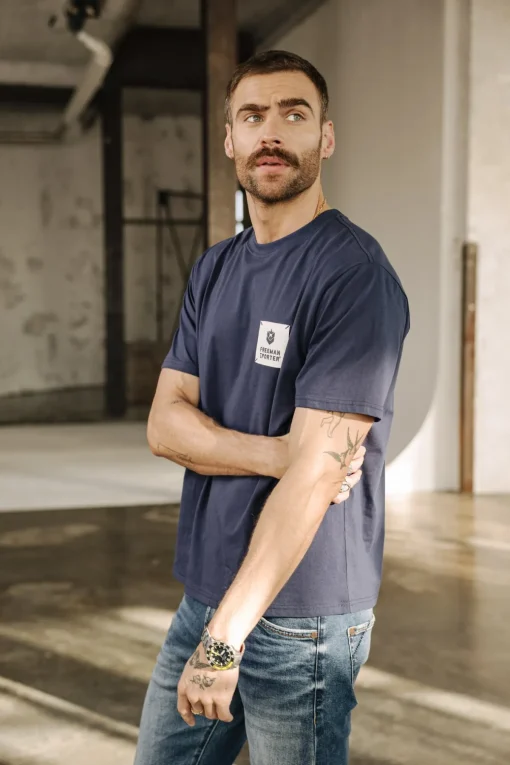 T-Shirts & Polos*Freeman T. Porter Chuck Patch navy