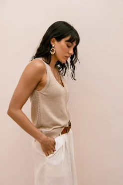 Mesh | Tops & Shirts*Freeman T. Porter Daria Pointelle gold
