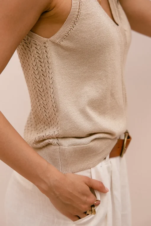 Mesh | Tops & Shirts*Freeman T. Porter Daria Pointelle gold