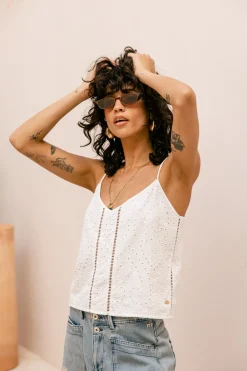 Tops & Shirts*Freeman T. Porter Dineta Summer Lace white