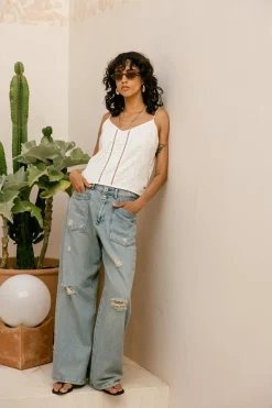 Tops & Shirts*Freeman T. Porter Dineta Summer Lace white