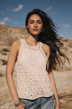 Tops & Shirts*Freeman T. Porter Donia Crochet ecru