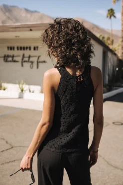 Tops & Shirts*Freeman T. Porter Donia Crochet black