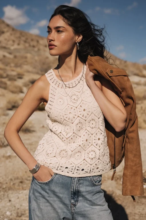 Tops & Shirts*Freeman T. Porter Donia Crochet ecru