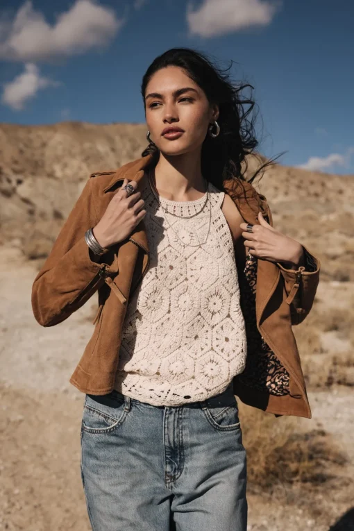 Tops & Shirts*Freeman T. Porter Donia Crochet ecru