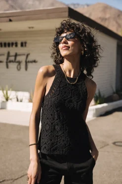 Tops & Shirts*Freeman T. Porter Donia Crochet black