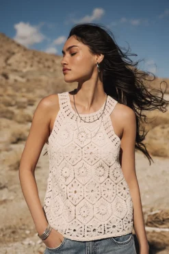 Tops & Shirts*Freeman T. Porter Donia Crochet ecru
