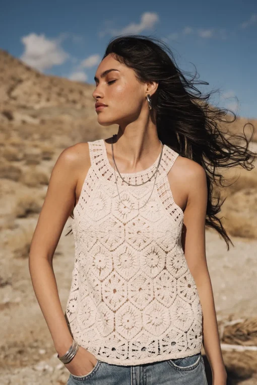 Tops & Shirts*Freeman T. Porter Donia Crochet ecru