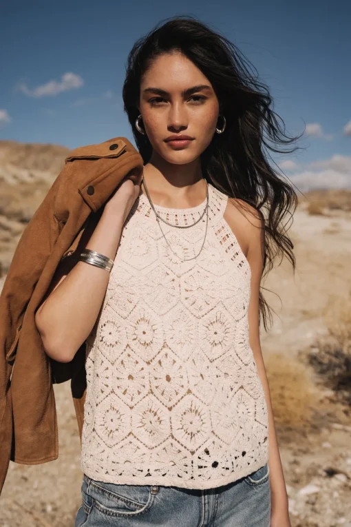 Tops & Shirts*Freeman T. Porter Donia Crochet ecru