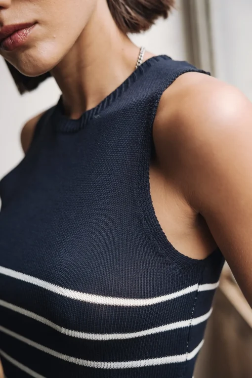 Tops & Shirts*Freeman T. Porter Dori Stripes Cropped darknavy