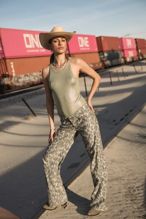 Tops & Shirts*Freeman T. Porter Dorine Foiled sage