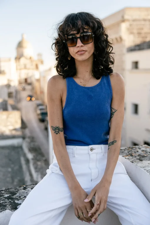 Tops & Shirts*Freeman T. Porter Dorine Rib dazzlingblue