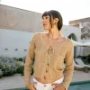 Mesh*Freeman T. Porter Gill Pointelle bronze