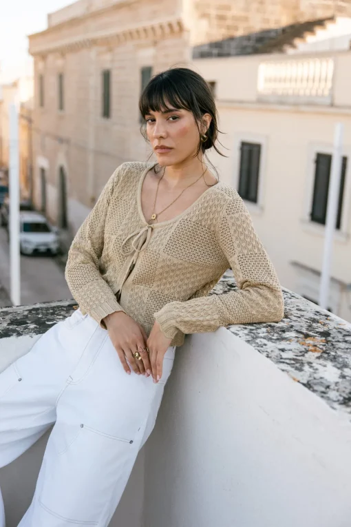 Mesh*Freeman T. Porter Gill Pointelle bronze