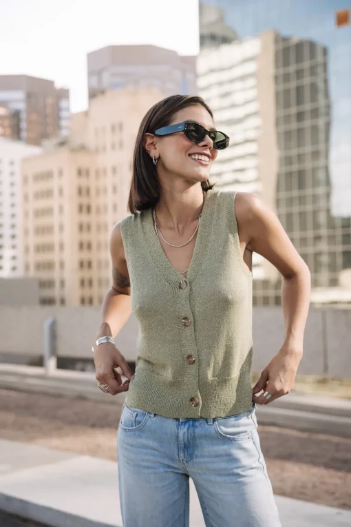 Tops & Shirts*Freeman T. Porter Gira Glitter desertsage