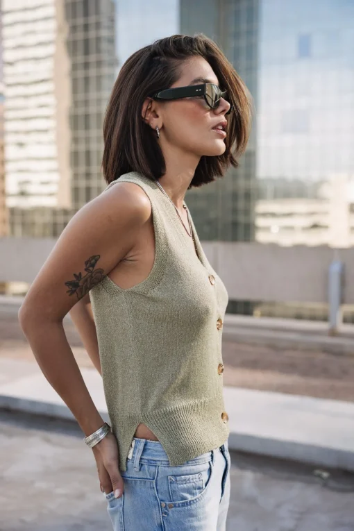 Tops & Shirts*Freeman T. Porter Gira Glitter desertsage