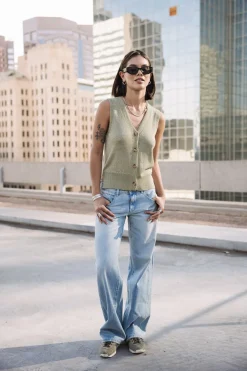 Tops & Shirts*Freeman T. Porter Gira Glitter desertsage