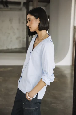Tops & Shirts*Freeman T. Porter Hazel Poplin xenonblue