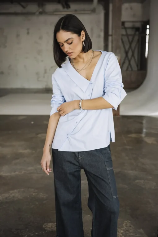 Tops & Shirts*Freeman T. Porter Hazel Poplin xenonblue