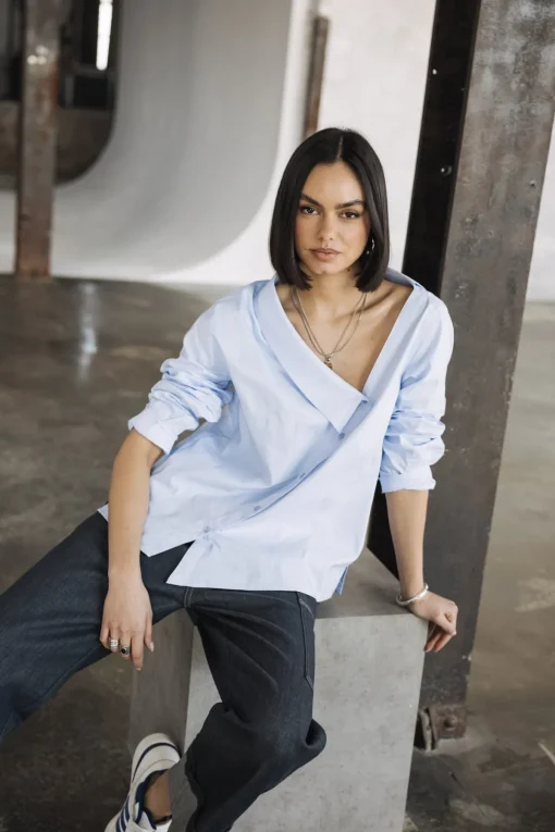 Tops & Shirts*Freeman T. Porter Hazel Poplin xenonblue