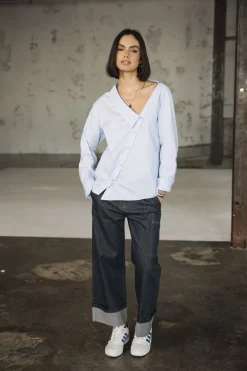 Tops & Shirts*Freeman T. Porter Hazel Poplin xenonblue