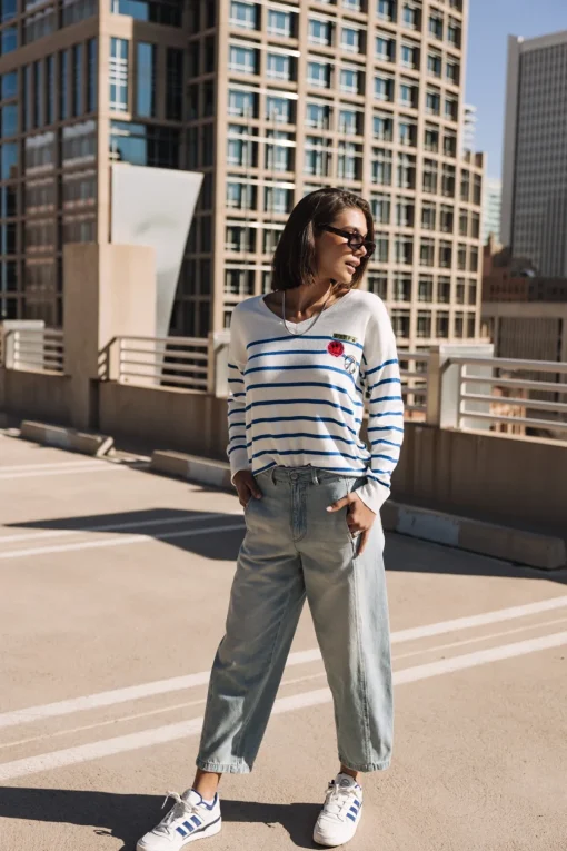 Mesh*Freeman T. Porter Isabel Stripes princessblue