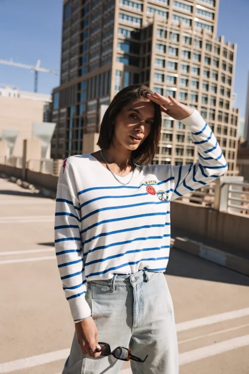 Mesh*Freeman T. Porter Isabel Stripes princessblue