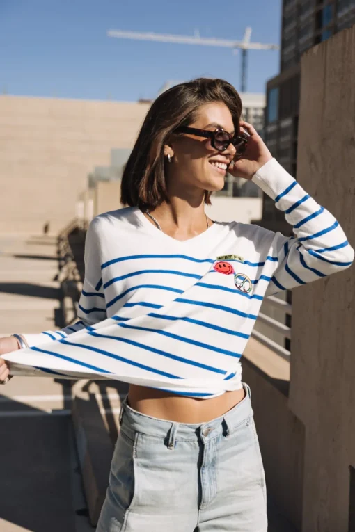 Mesh*Freeman T. Porter Isabel Stripes princessblue