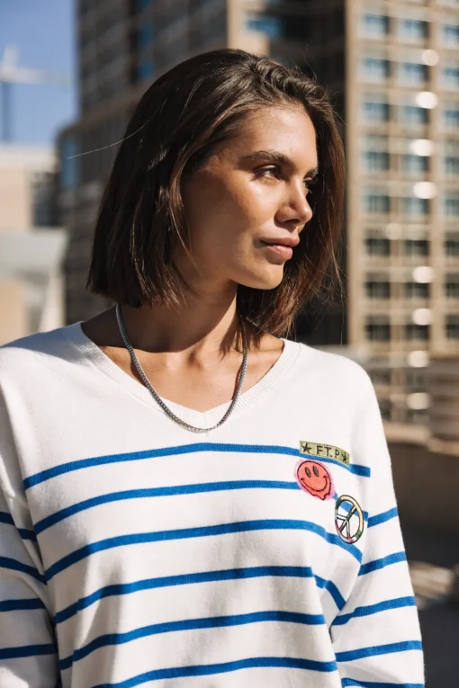 Mesh*Freeman T. Porter Isabel Stripes princessblue