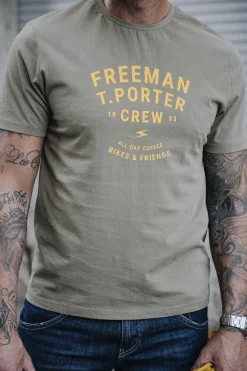 T-Shirts & Polos*Freeman T. Porter Ivander Crew deeplichengreen