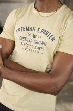 T-Shirts & Polos*Freeman T. Porter Ivander Oil Dye corn
