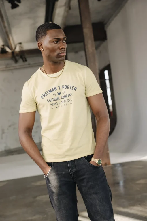 T-Shirts & Polos*Freeman T. Porter Ivander Oil Dye corn