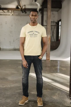 T-Shirts & Polos*Freeman T. Porter Ivander Oil Dye corn