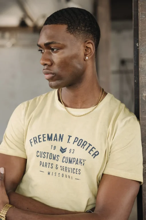 T-Shirts & Polos*Freeman T. Porter Ivander Oil Dye corn