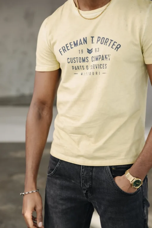 T-Shirts & Polos*Freeman T. Porter Ivander Oil Dye corn