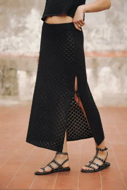Mesh*Freeman T. Porter Jaia pointelle black