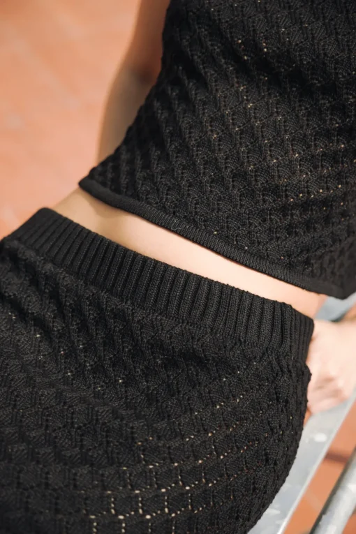 Mesh*Freeman T. Porter Jaia pointelle black
