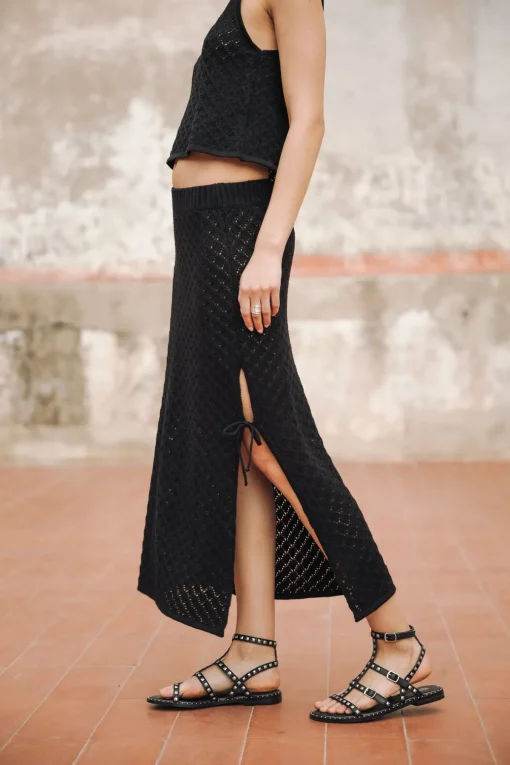 Mesh*Freeman T. Porter Jaia pointelle black