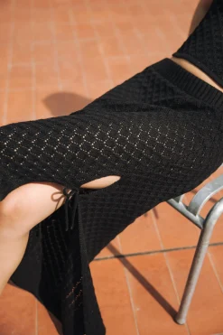 Mesh*Freeman T. Porter Jaia pointelle black