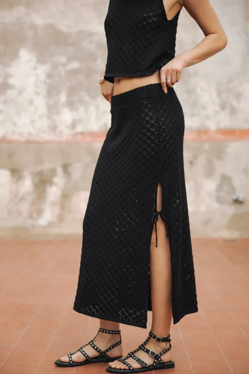 Mesh*Freeman T. Porter Jaia pointelle black