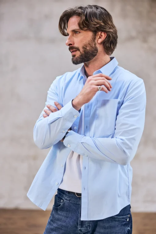 Shirts*Freeman T. Porter Jeremiah Pop Stretch skyway