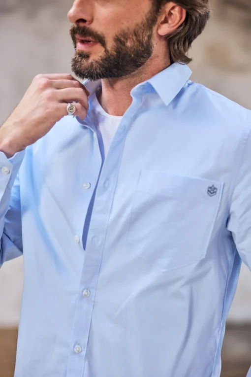 Shirts*Freeman T. Porter Jeremiah Pop Stretch skyway