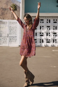 Dresses & Skirts*Freeman T. Porter Juna Leo Flame redalert